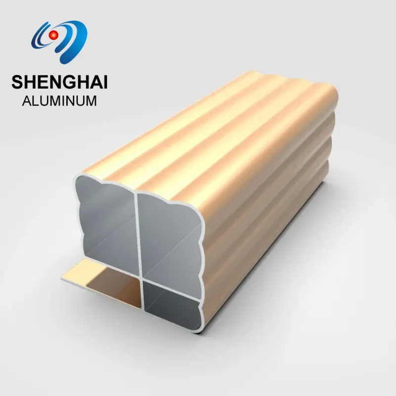Yellow full-aluminium furniture profile