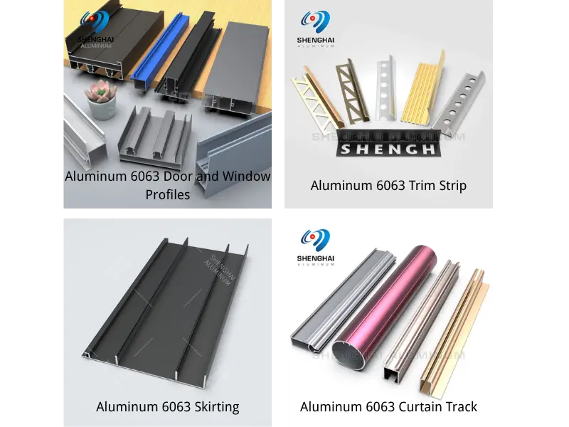 Full Range 6063 Aluminum Extrusion Profiles - Window Door, Trim Strip, Skirting, Curtain Track