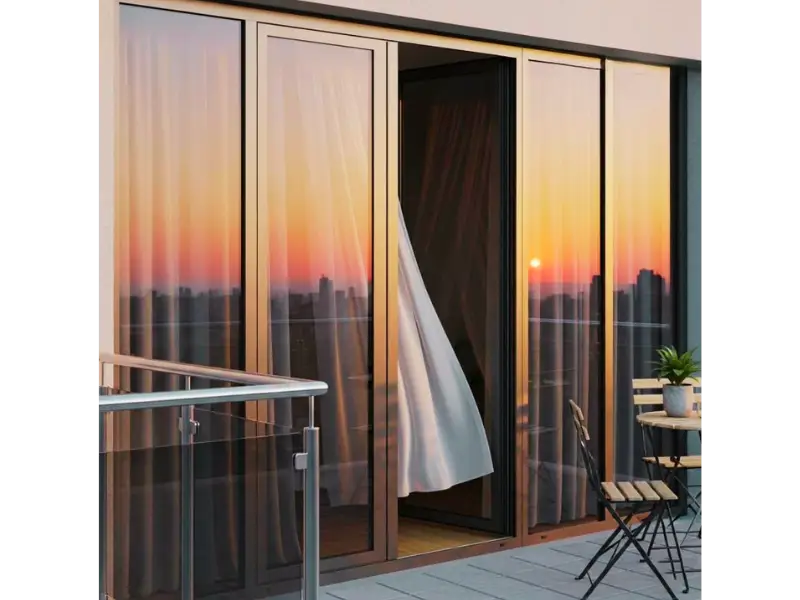 6063 Aluminum Heavy Duty Sliding Door for Luxury Residential Balcony