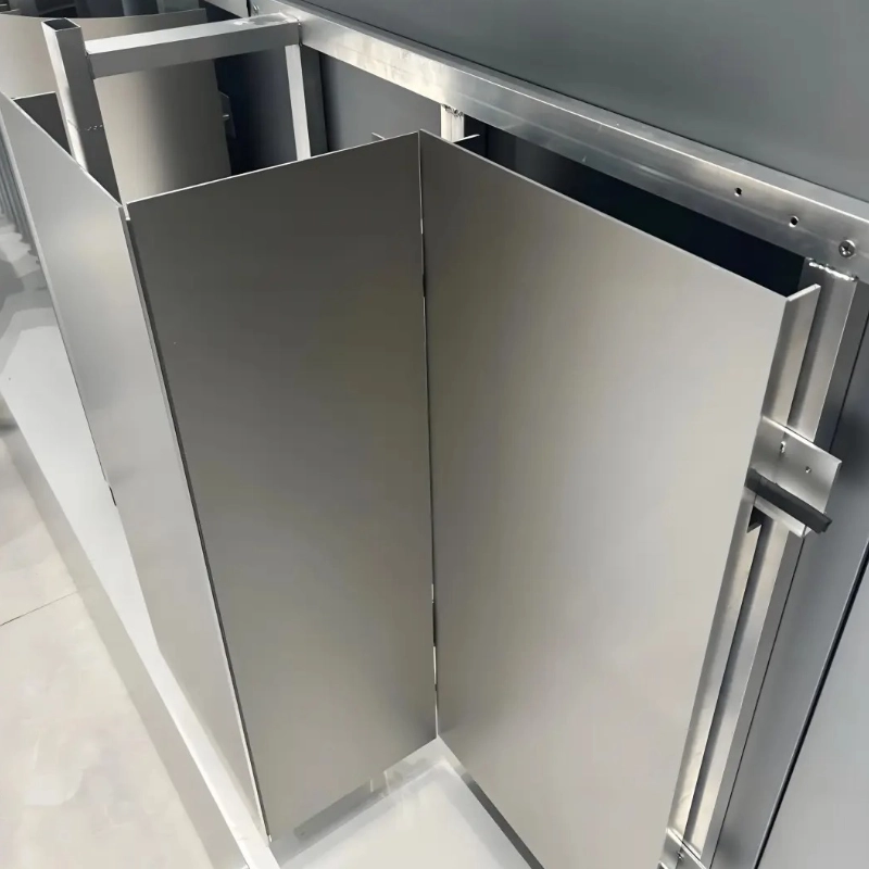 Exterior aluminum curtain wall panel used in commercial building facade