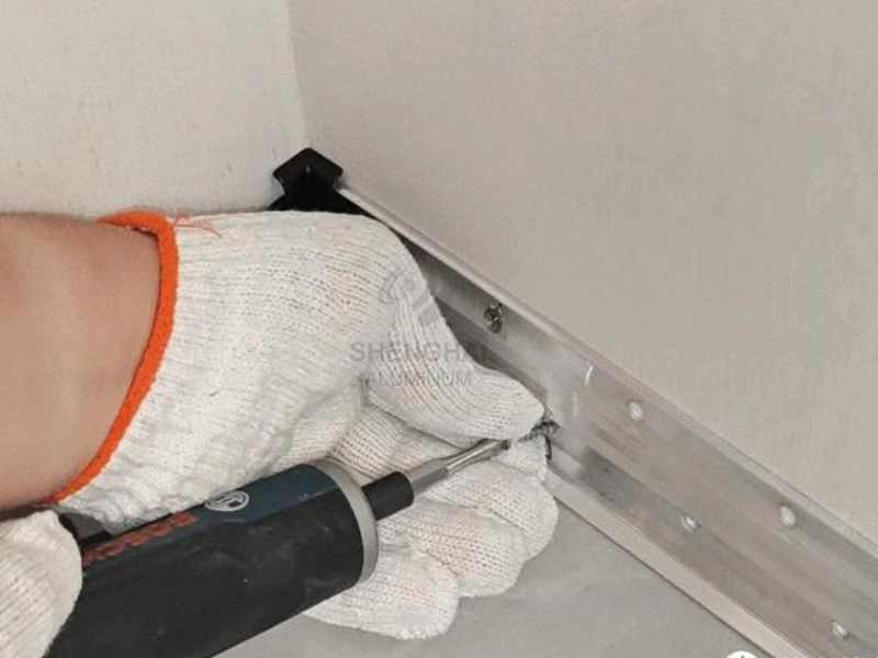 Aluminum skirting punching