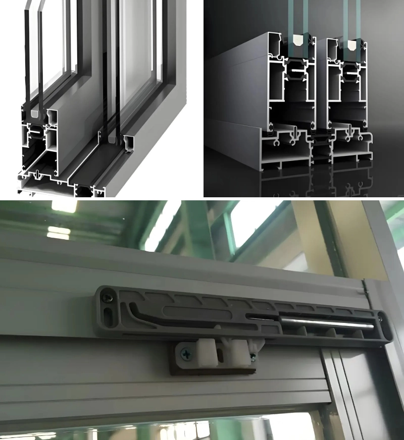 Aluminum sliding door