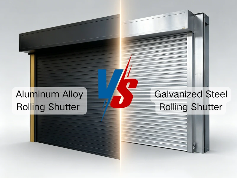 Comparación entre persiana enrollable de aleación de aluminio y persiana enrollable de acero galvanizado para uso comercial e industrial.