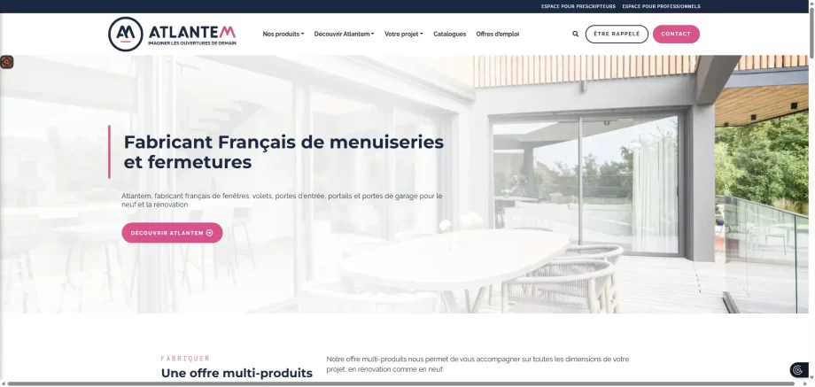 Atlantem France 2026 official site showcasing AM-X multi-material window units and industrial-scale deep processing.